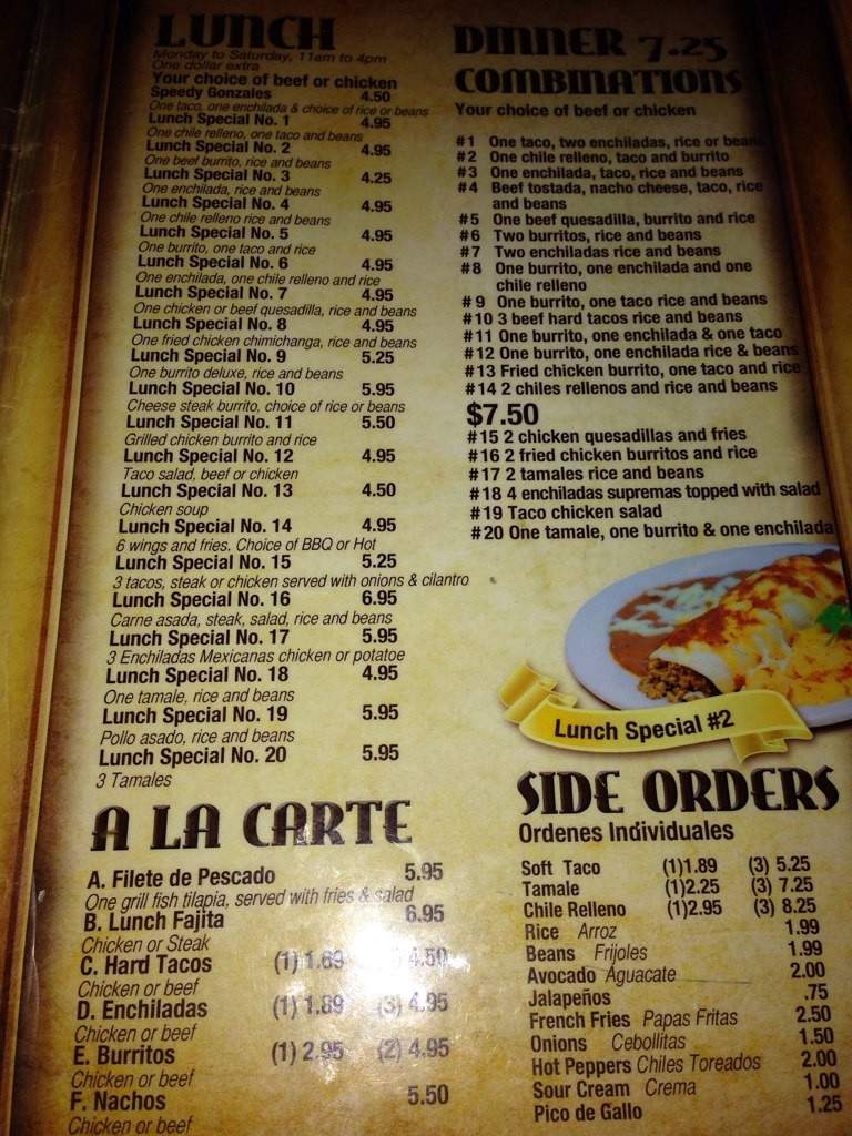 Don Jose - Lawrenceville, GA menu_pic