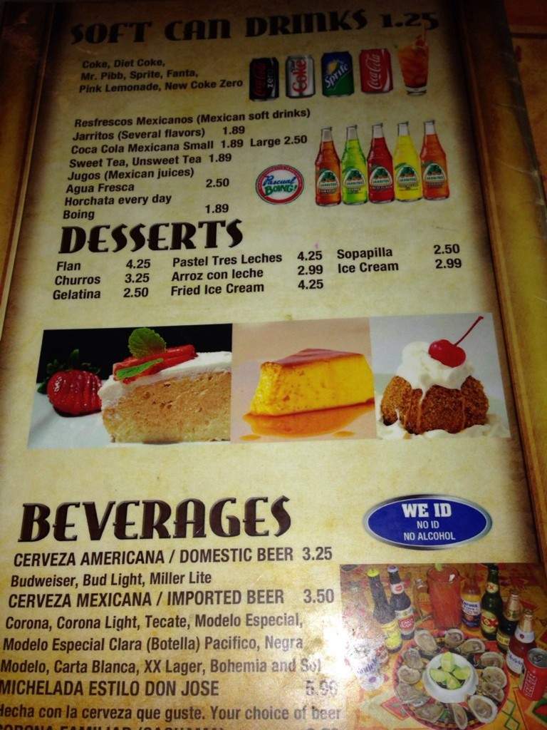 Don Jose - Lawrenceville, GA menu_pic