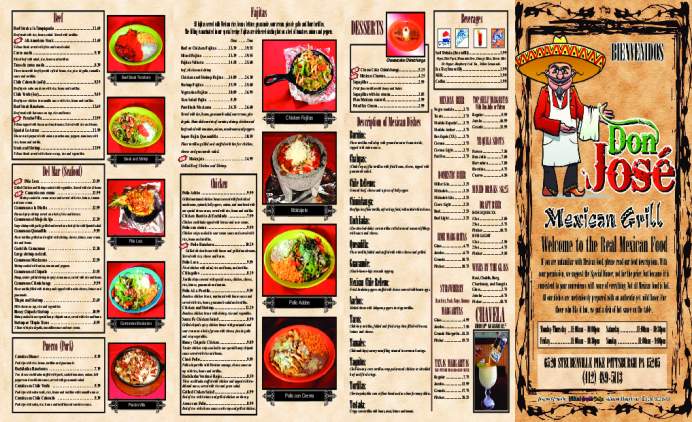 Don Jose Mexican Grill - Pittsburgh, PA menu_pic