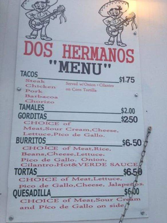 Dos Hermanos - Columbus, OH menu_pic