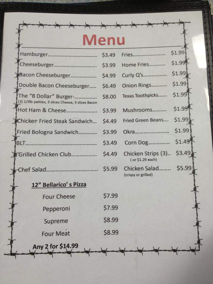 Double R and P Gas & Grill - Westville, OK menu_pic