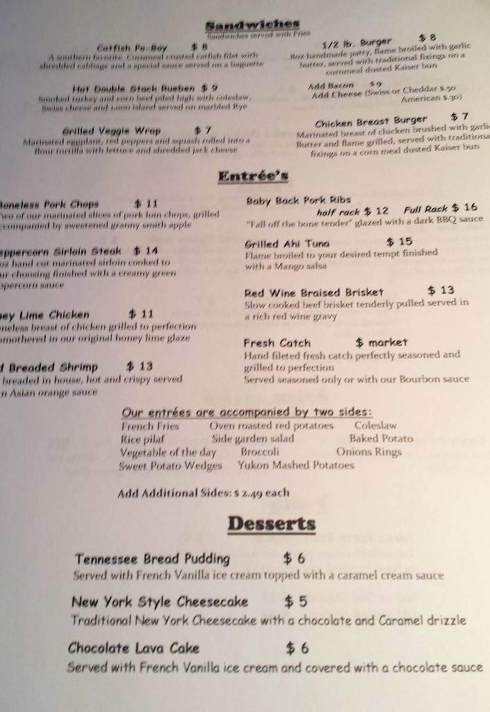 Doug's Place--Grill on the Hill - Loudon, TN menu_pic