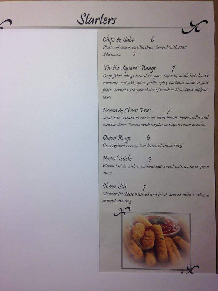 Downtown on the Square - Columbia City, IN menu_pic