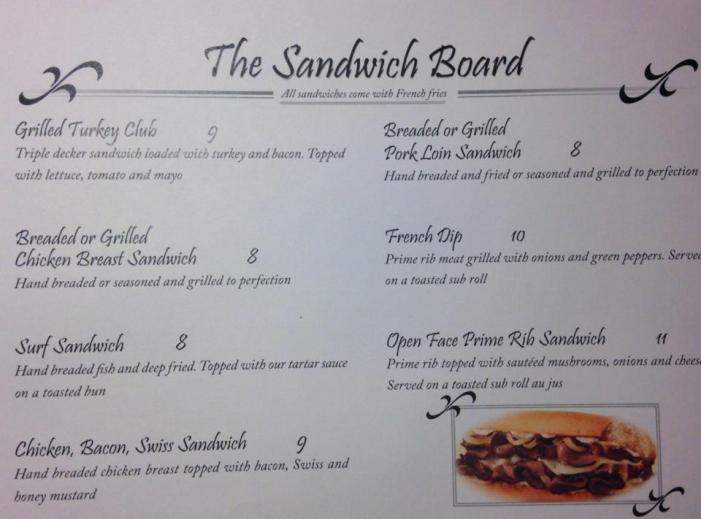 Downtown on the Square - Columbia City, IN menu_pic
