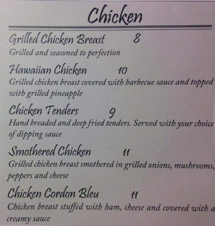 Downtown on the Square - Columbia City, IN menu_pic