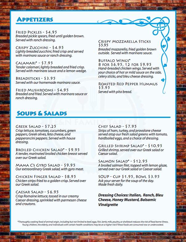 E&N Family Table Restaurant - Las Vegas, NV menu_pic