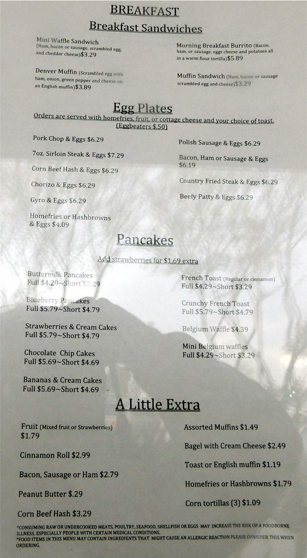 East Valley Cafe - Mesa, AZ menu_pic