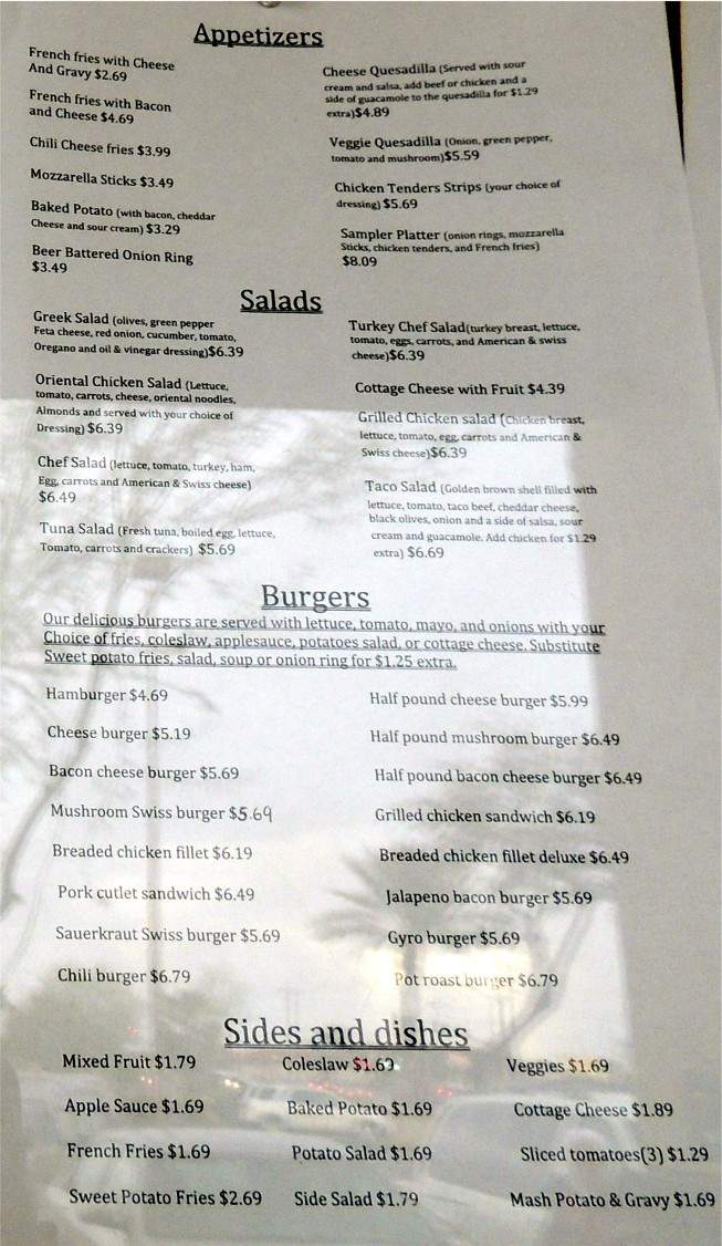 East Valley Cafe - Mesa, AZ menu_pic