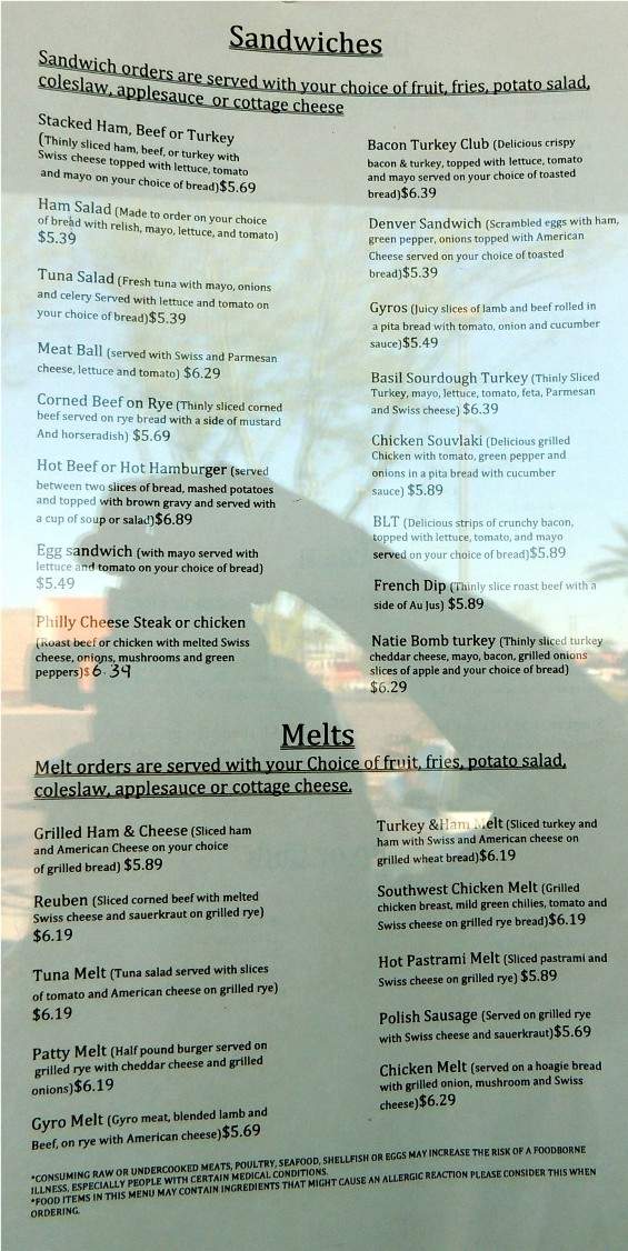 East Valley Cafe - Mesa, AZ menu_pic