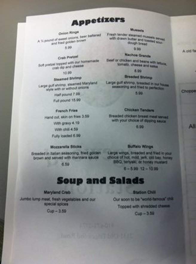 Edgewood Station - Edgewood, MD menu_pic