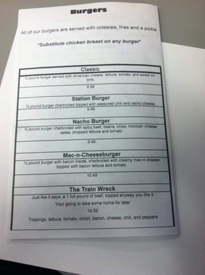 Edgewood Station - Edgewood, MD menu_pic