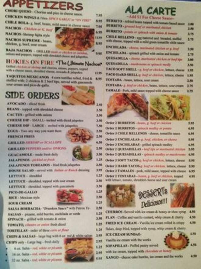 El Burrito Mexican Restaurante - Virginia Beach, VA menu_pic