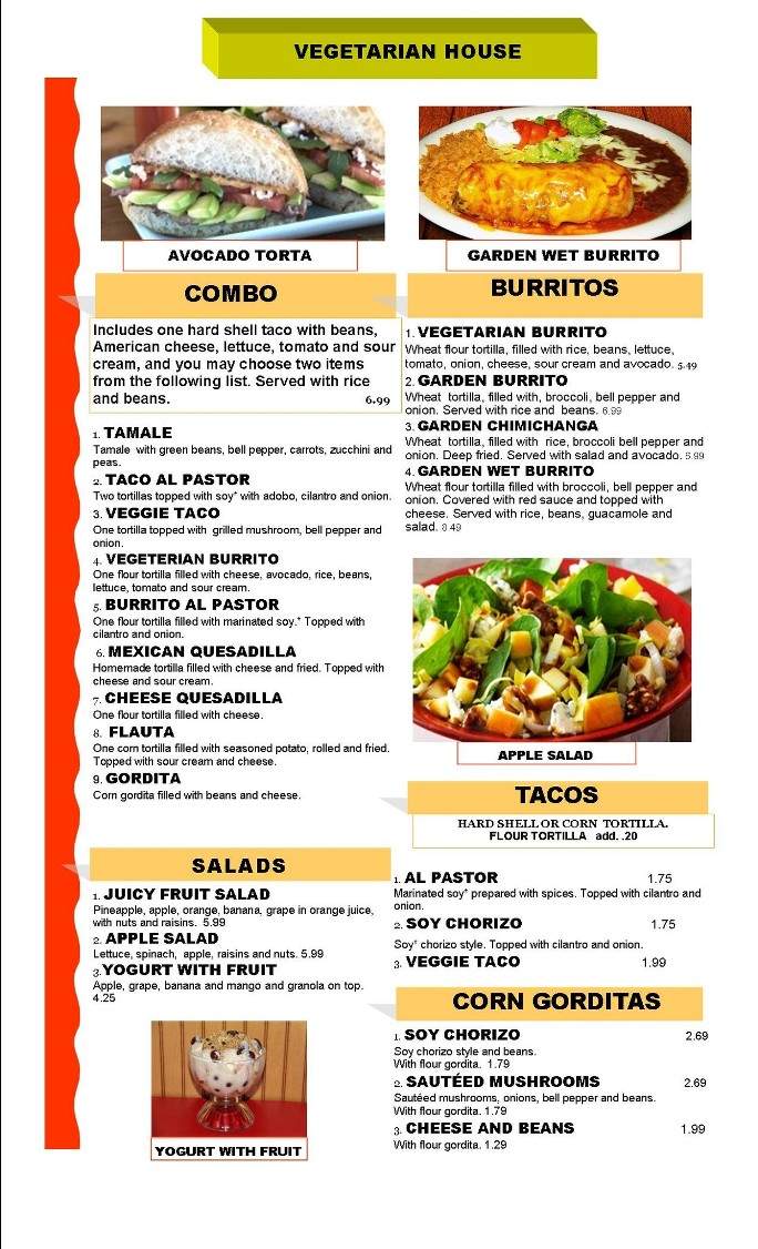 El Charro Feliz - Mishawaka, IN menu_pic
