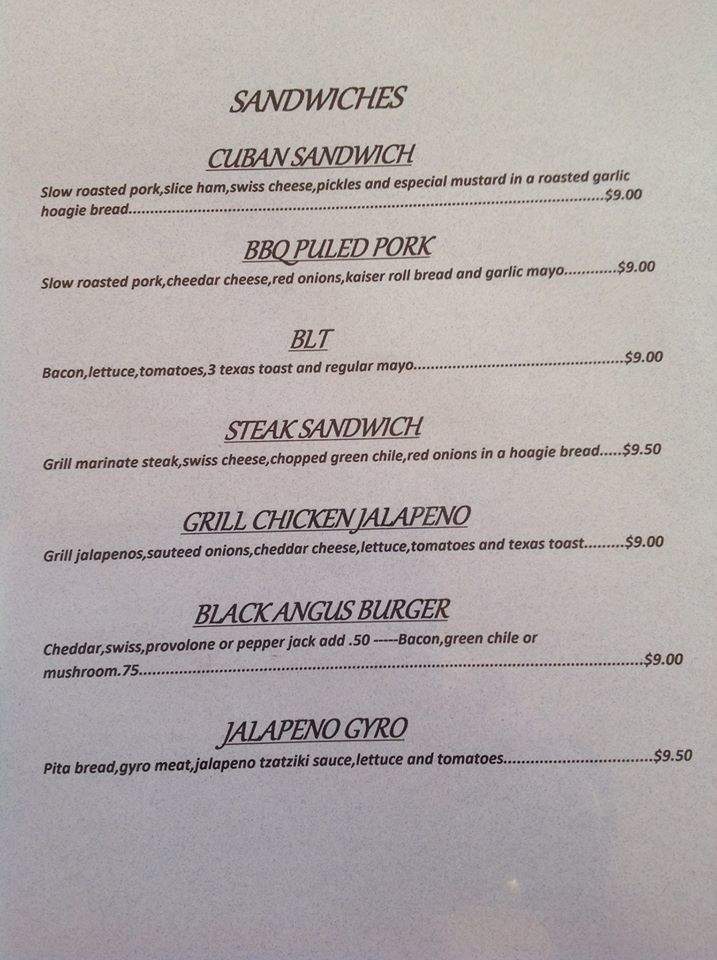El Dorado Bistro Restaurant - Espanola, NM menu_pic