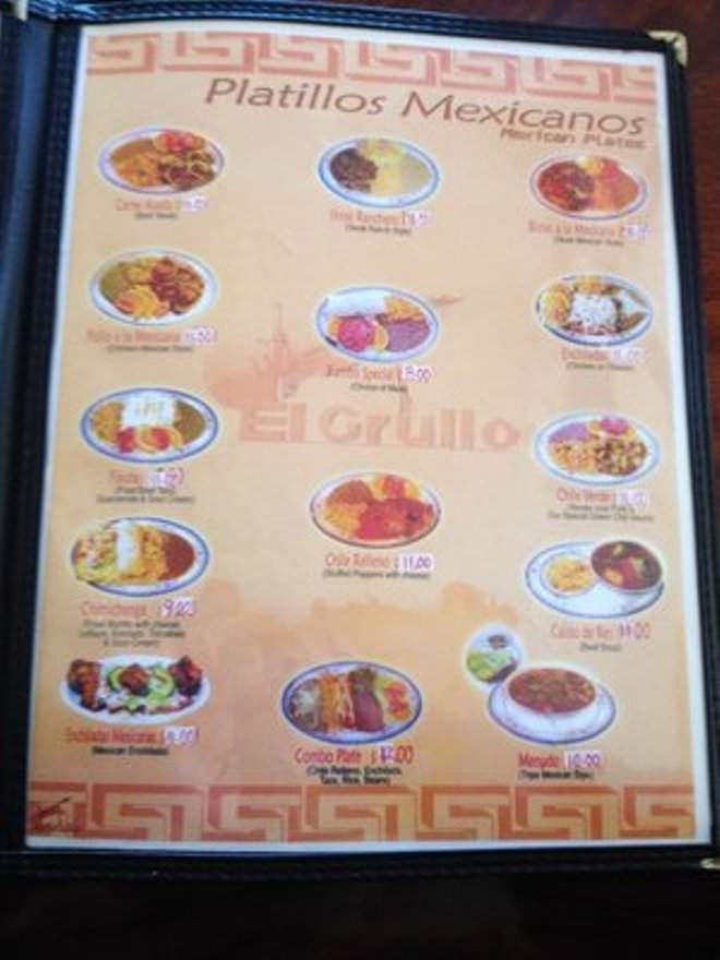 El Grullo Taqueria - San Jose, CA menu_pic