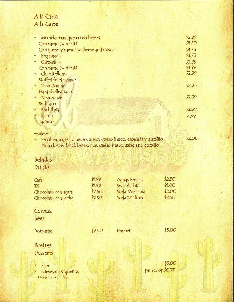 El Jacalito - Lomita, CA menu_pic