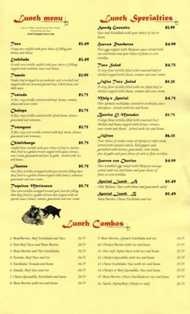 El Matador Mexican Grill and Bar - Fayetteville, AR menu_pic