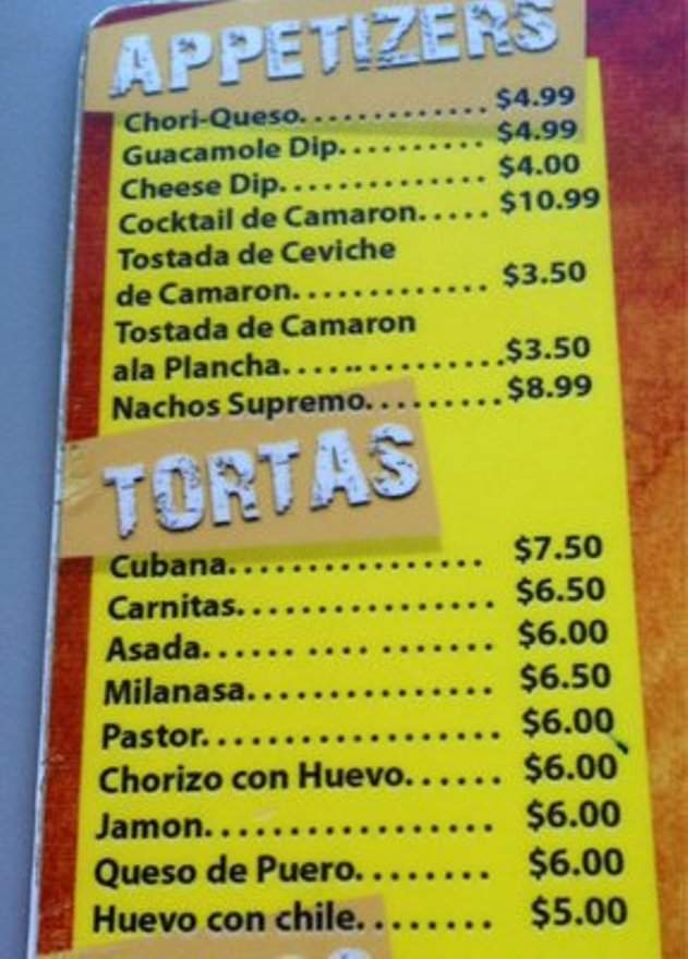 El Molcajete Norteno - Clarksville, IN menu_pic