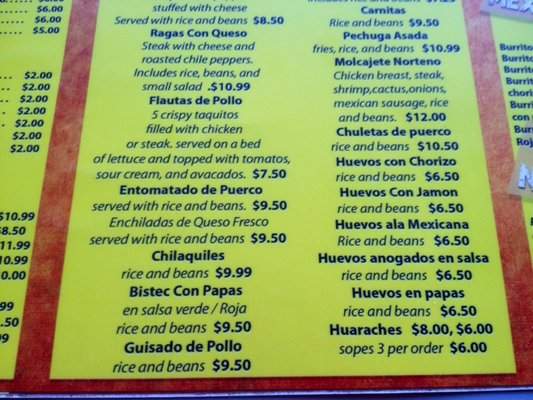 El Molcajete Norteno - Clarksville, IN menu_pic