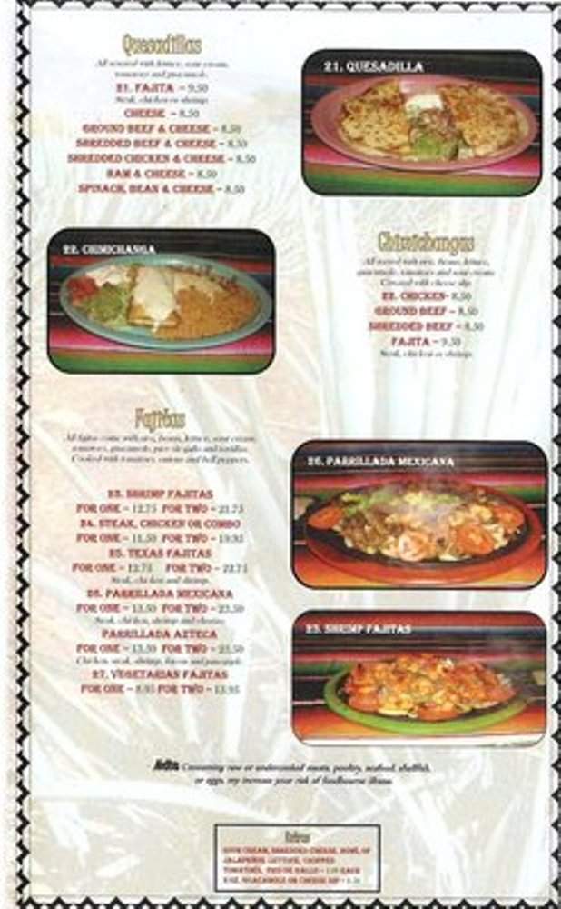El Patron - Deatsville, AL menu_pic
