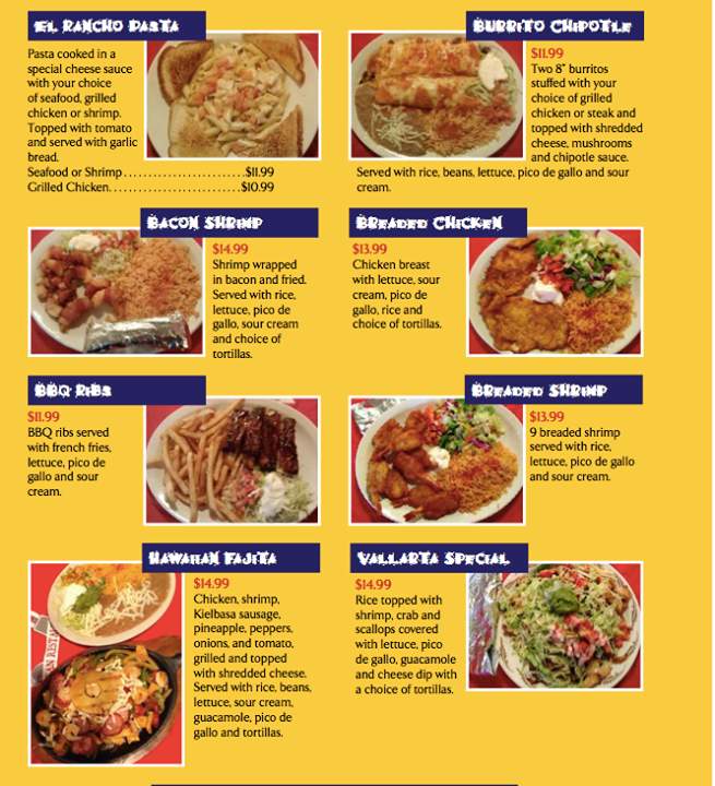 El Rancho - Marshall, MN menu_pic