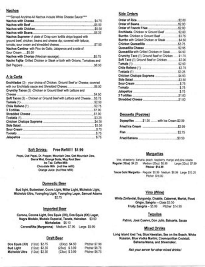 El Rey - Clarksburg, WV menu_pic