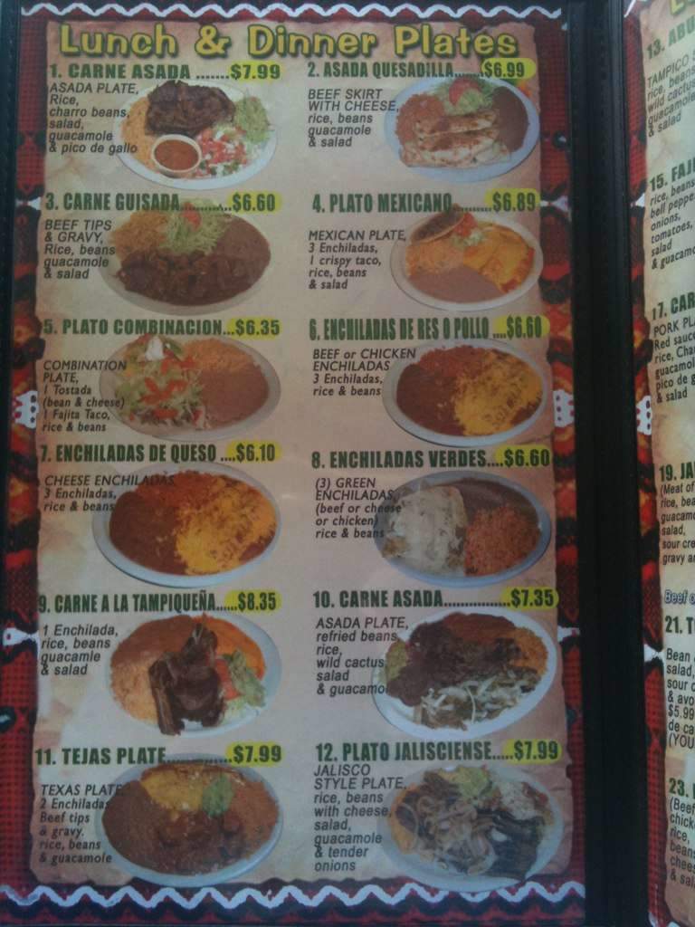 El Rodeo de Jalisco - San Antonio, TX menu_pic