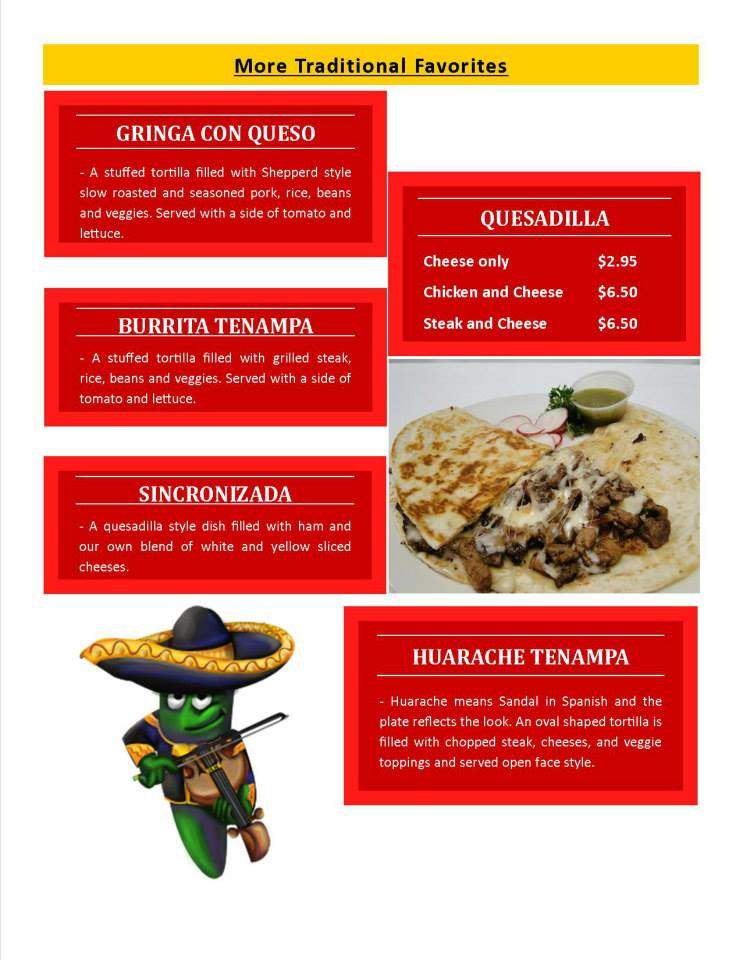 El Tenampa - Wichita, KS menu_pic