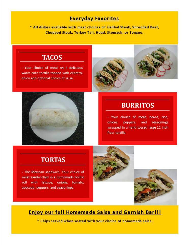 El Tenampa - Wichita, KS menu_pic