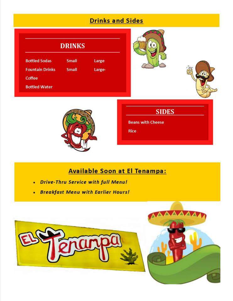 El Tenampa - Wichita, KS menu_pic