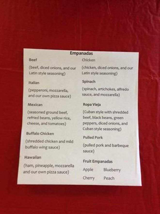 Empanada Factory - Ocala, FL menu_pic