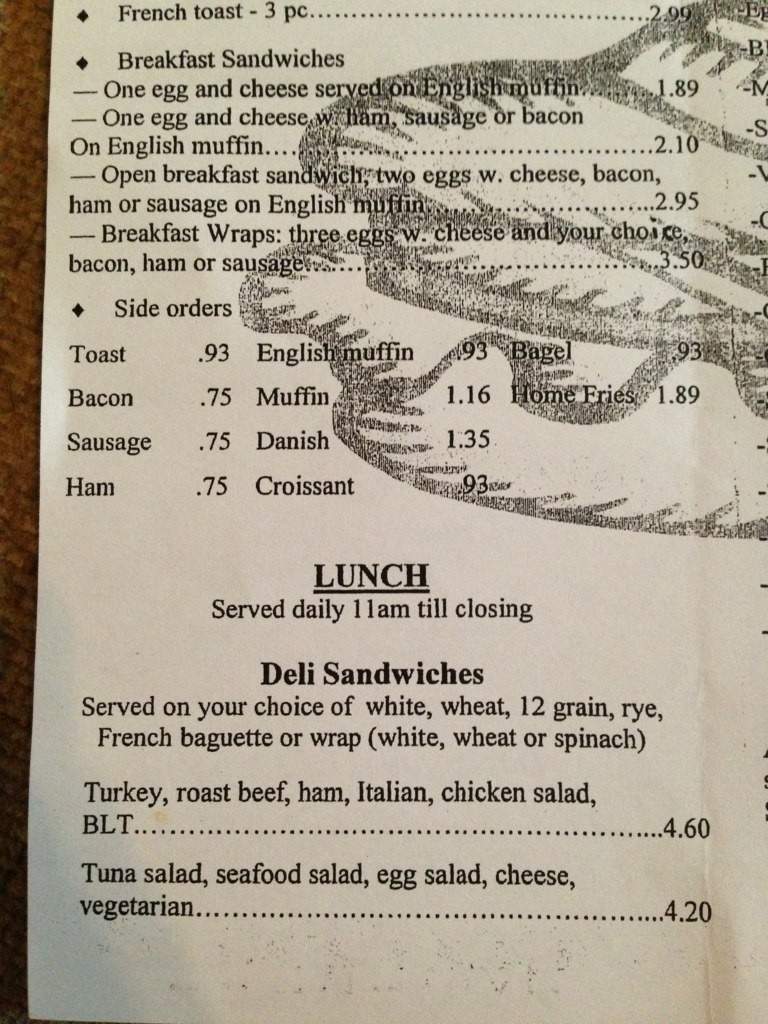 Exchange Street Cafe - Pawtucket, RI menu_pic