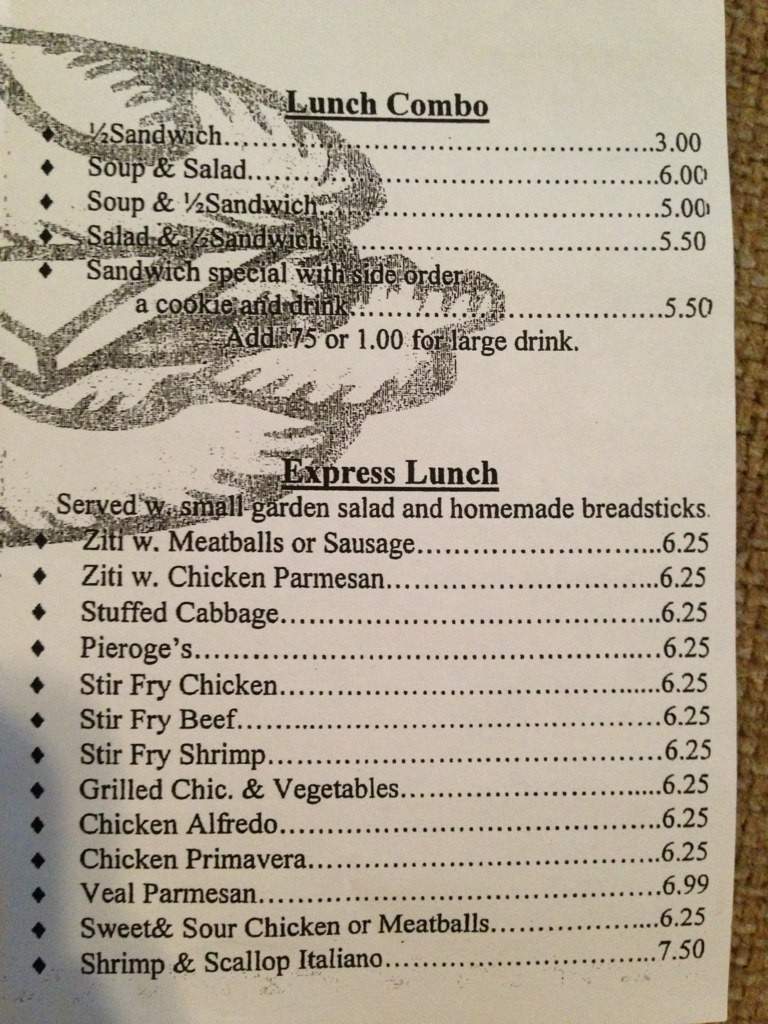 Exchange Street Cafe - Pawtucket, RI menu_pic