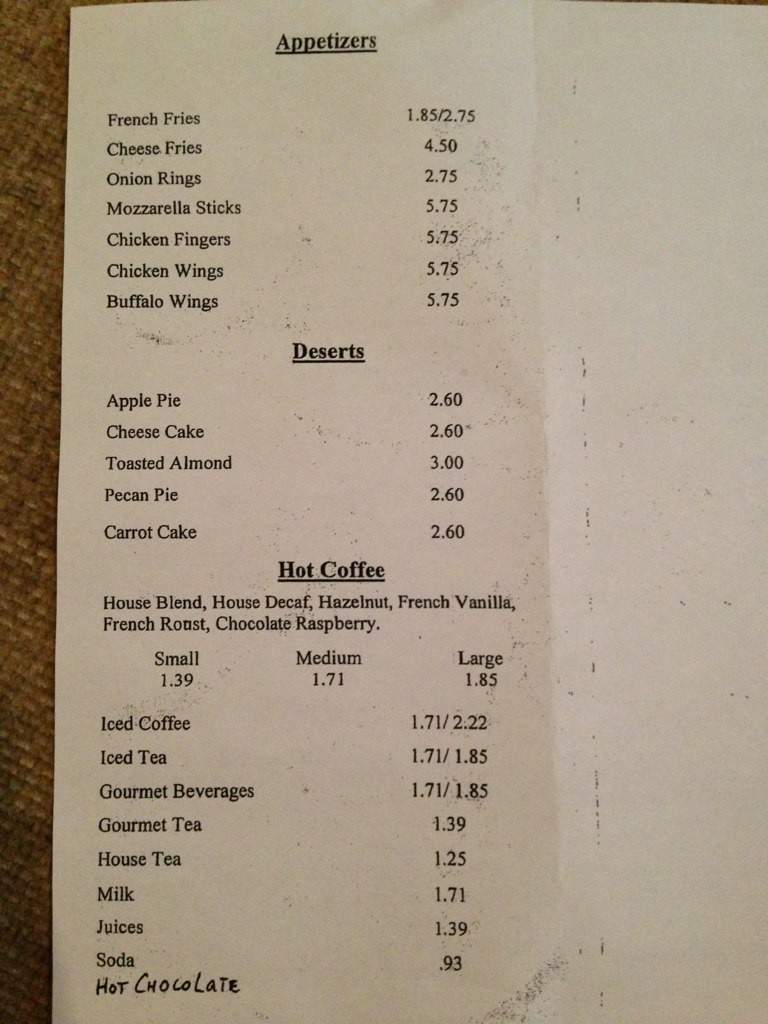 Exchange Street Cafe - Pawtucket, RI menu_pic