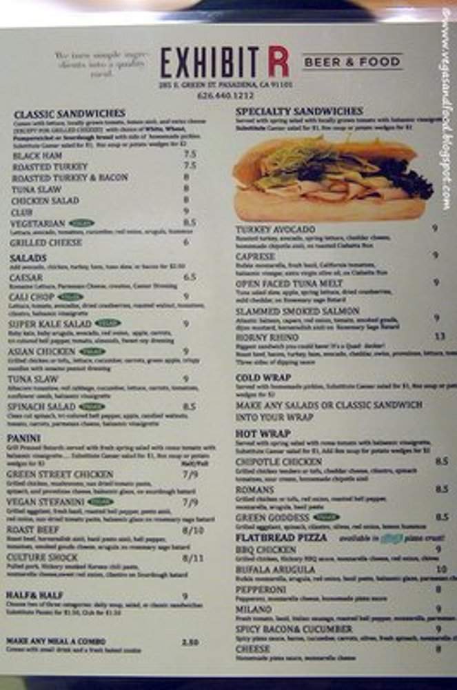 Exhibit R - Pasadena, CA menu_pic
