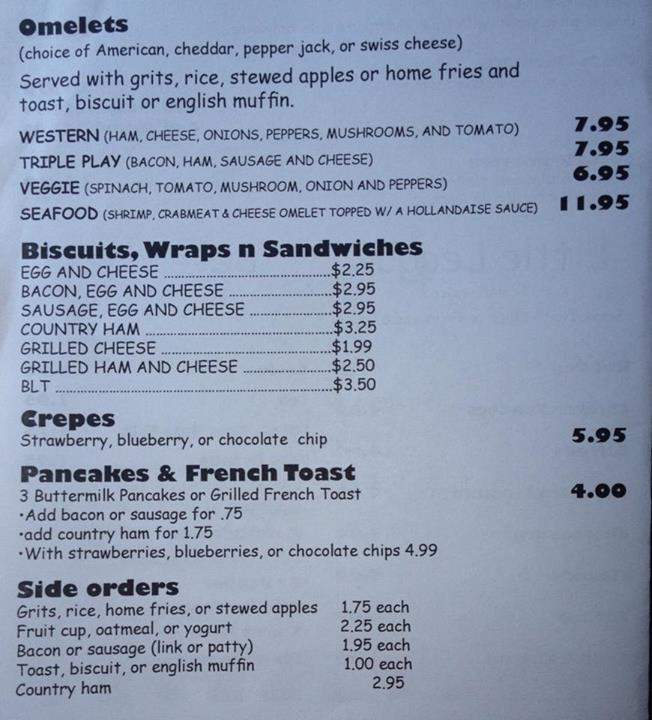 Extra Innings - Sneads Ferry, NC menu_pic
