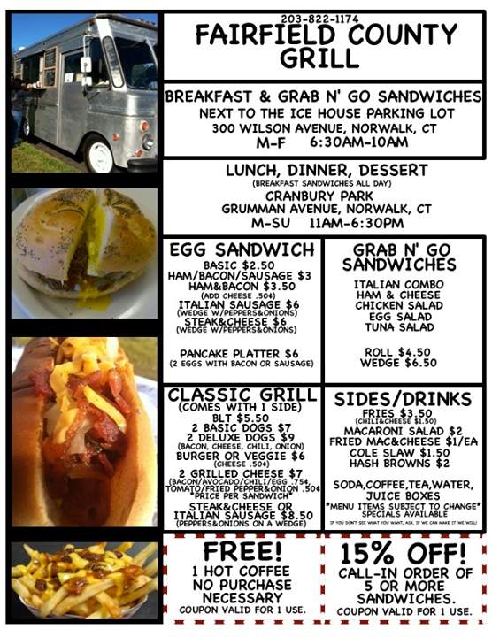 Fairfield County Grill - Norwalk, CT menu_pic
