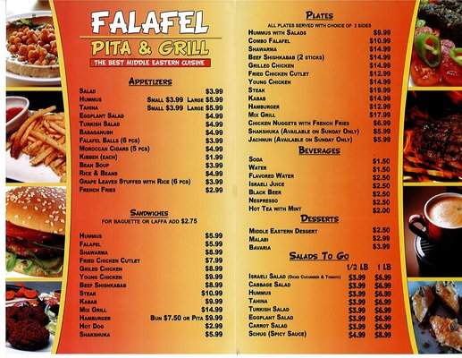 Falafel Pita and Grill - Sunrise, FL menu_pic
