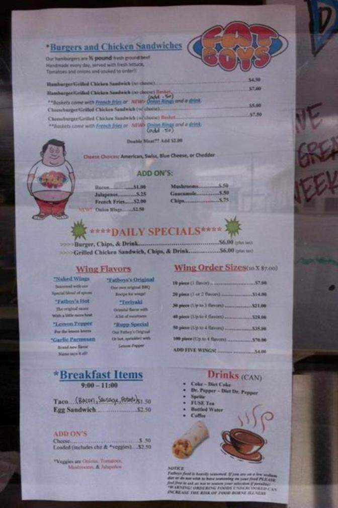 Fatboys - Huntsville, TX menu_pic