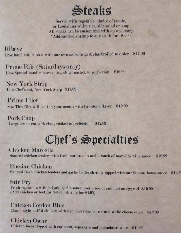 Fire Stone Grill - Logansport, IN menu_pic