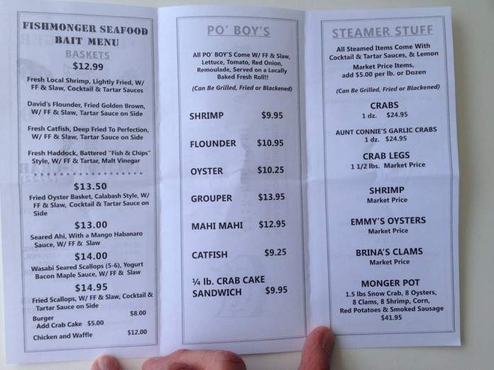 Fishmonger Seafood - Myrtle Beach, SC menu_pic