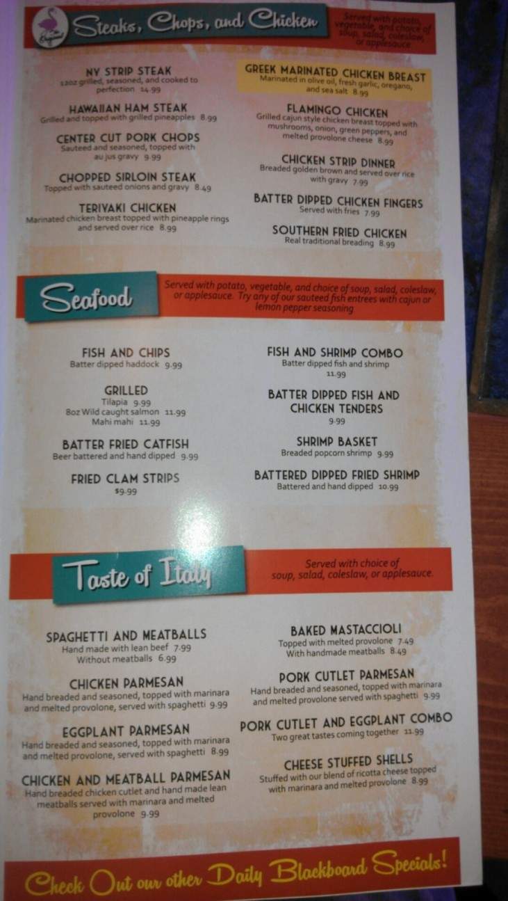 Flamingo Diner - Stuart, FL menu_pic