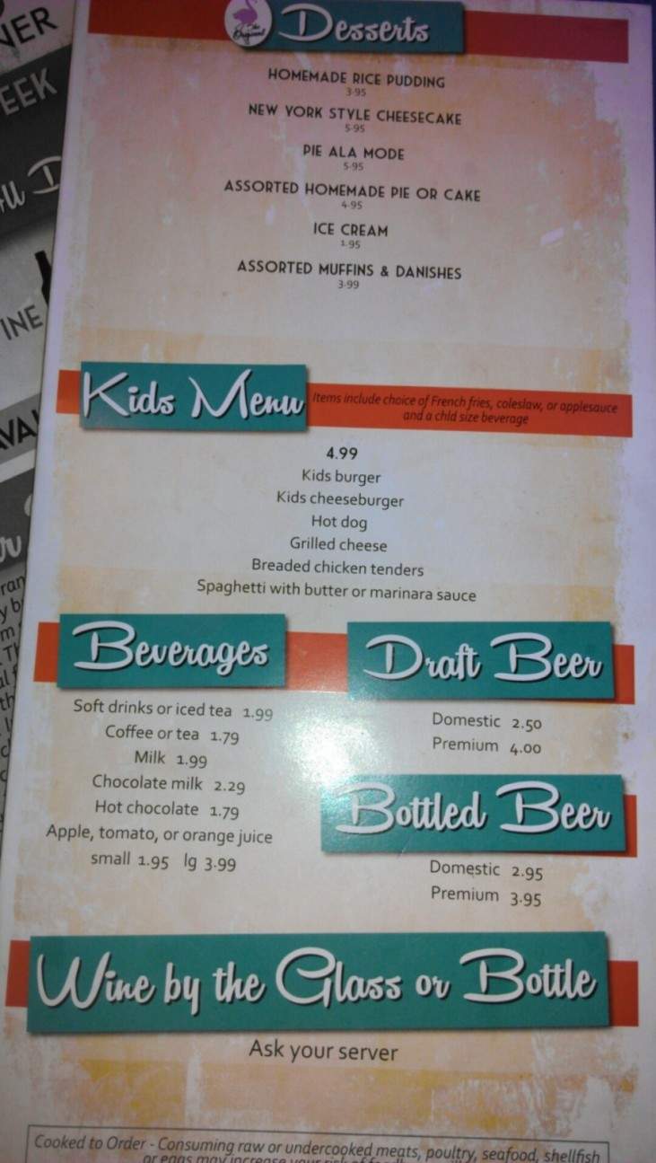 Flamingo Diner - Stuart, FL menu_pic