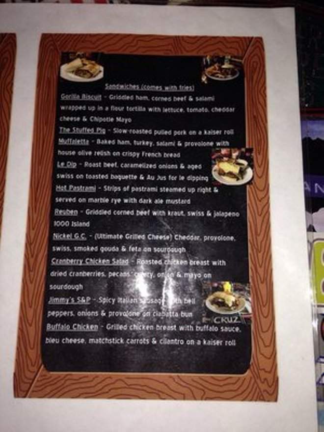 Fork in the Road - Arlington, TX menu_pic