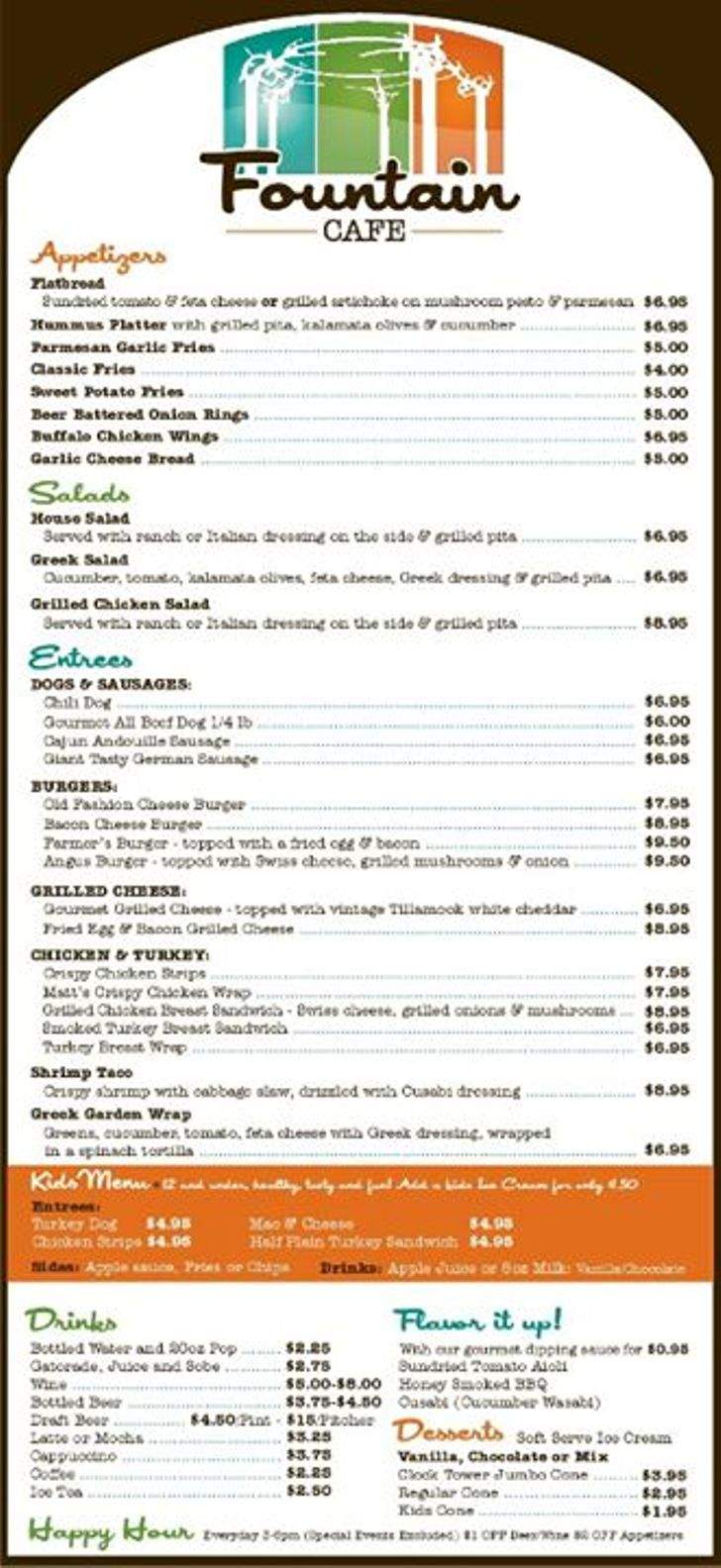 Fountain Cafe - Spokane, CO menu_pic