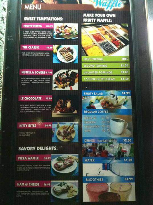Fruity Waffle - Orlando, FL menu_pic