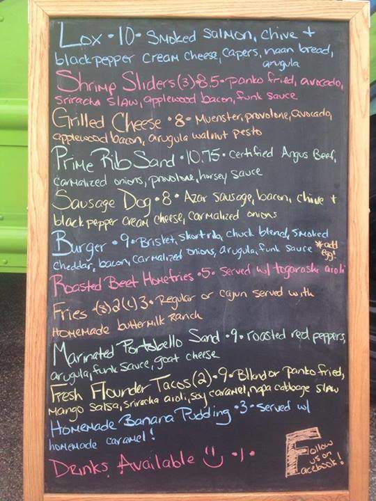 Funkadelic Food Truck - Jacksonville Beach, FL menu_pic