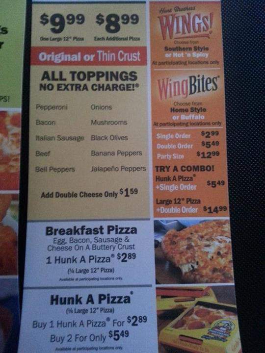 Gameworkz Party Center - Pensacola, FL menu_pic