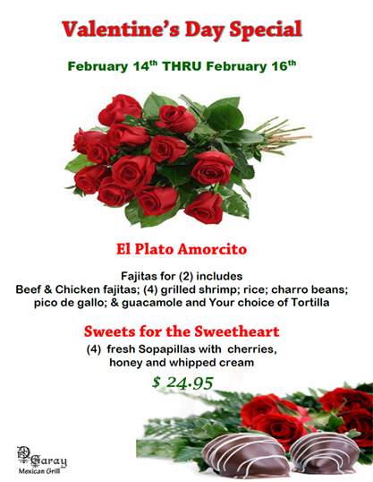 Garay Mexican Grill - Houston, TX menu_pic
