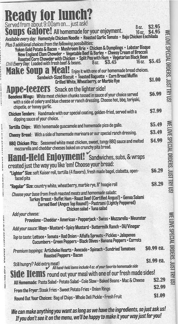 Gateway Eatery - Black Mountain, NC menu_pic